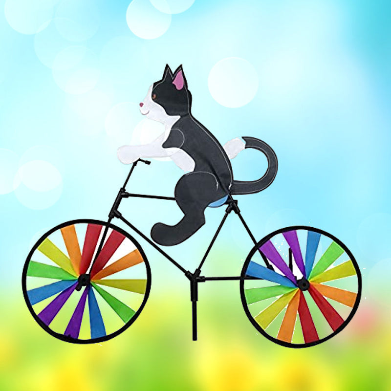 Cat Bicycle Wind Spinner