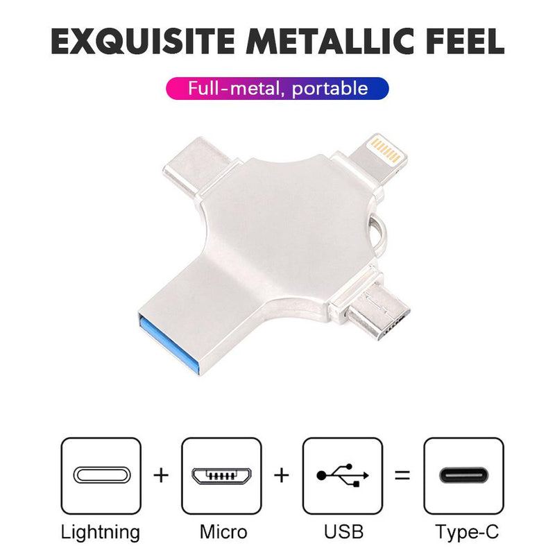 4 in 1 USB Reader And Flash Drive... Connect And Store Everything On A Single Piece