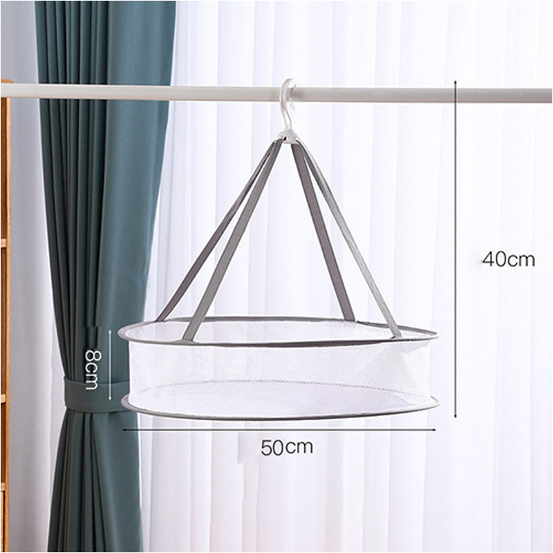 Foldable Underwear Dryer, Collapsible Hanging Laundry Rack, Lay Flat to Dry Mesh Clothes Drying Basket for Lightweight Clothing, Delicates and Swimsuit