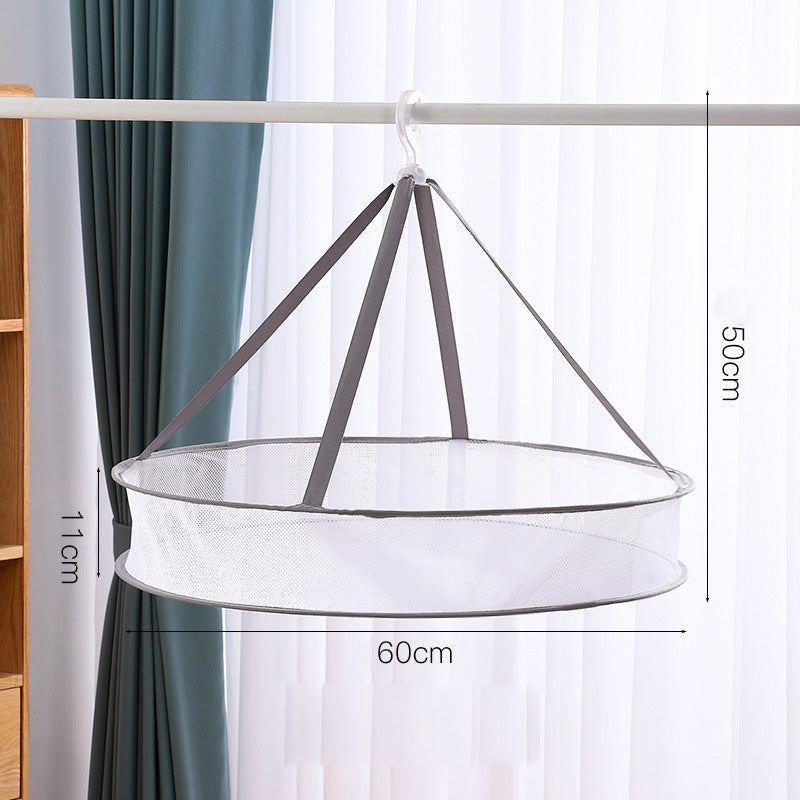 Foldable Underwear Dryer, Collapsible Hanging Laundry Rack, Lay Flat to Dry Mesh Clothes Drying Basket for Lightweight Clothing, Delicates and Swimsuit