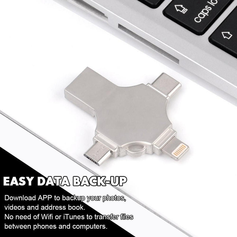 4 in 1 USB Reader And Flash Drive... Connect And Store Everything On A Single Piece