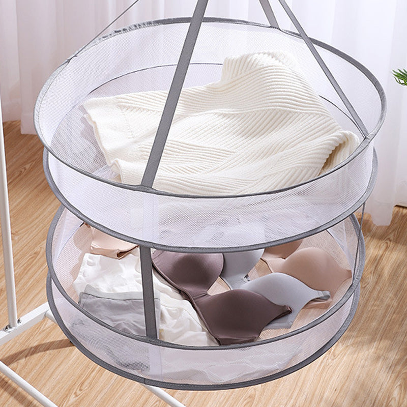 Foldable Underwear Dryer, Collapsible Hanging Laundry Rack, Lay Flat to Dry Mesh Clothes Drying Basket for Lightweight Clothing, Delicates and Swimsuit