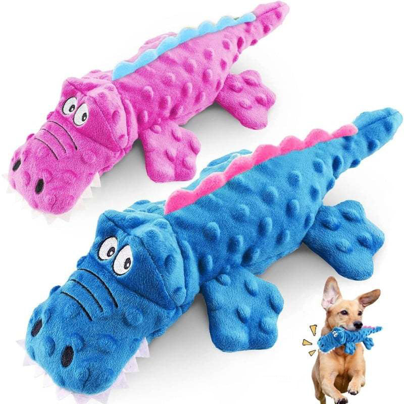 Pet plush toy sounding crocodile