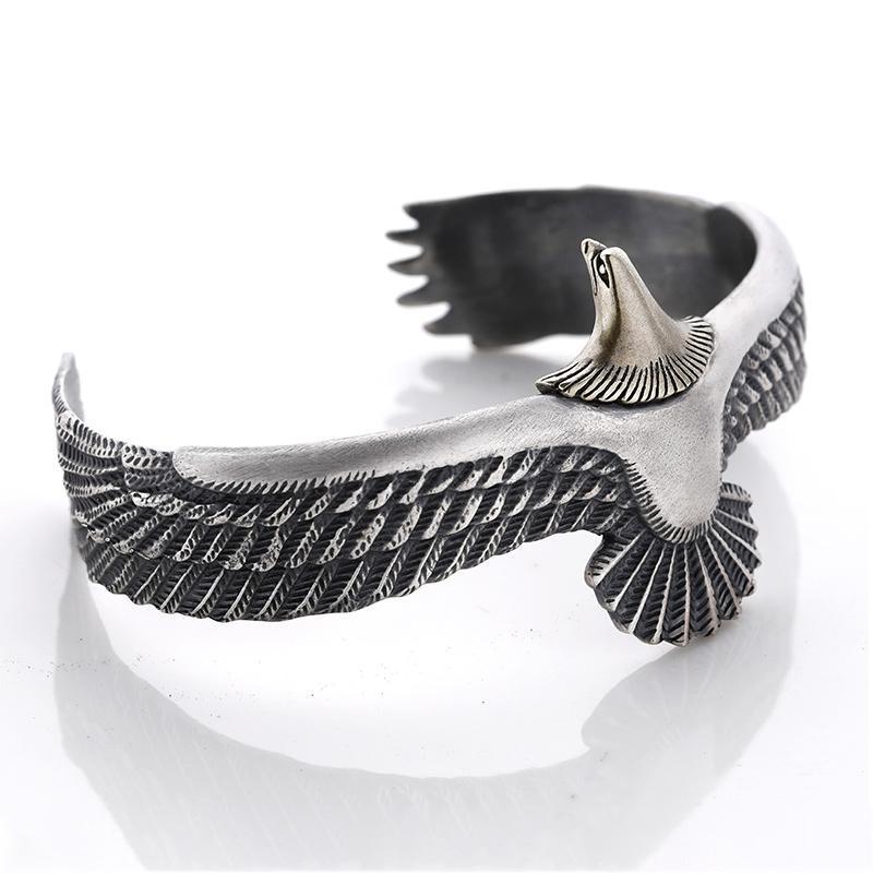 Adjustable Silver eagle bracelet