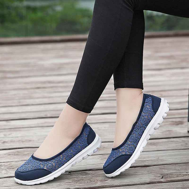 Women's Lace Screen Breathable Net Flat Shoes