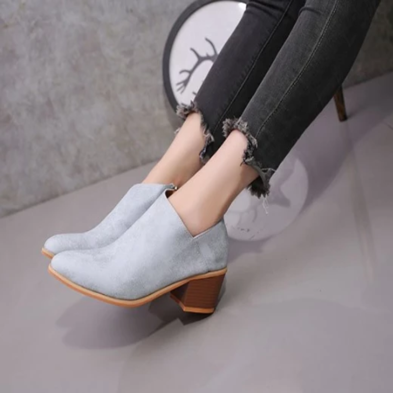 Women Retro High Heel Ankle Boots