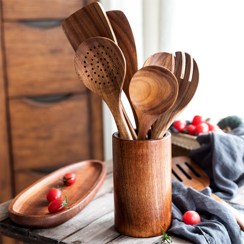 Teak Wood Cutlery Set