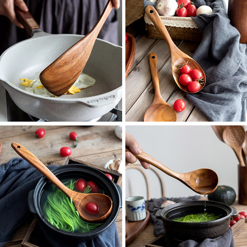 Teak Wood Cutlery Set