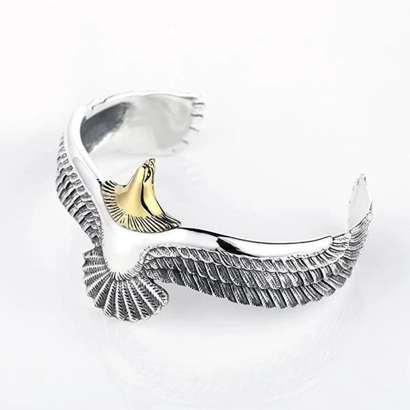 Adjustable Silver eagle bracelet