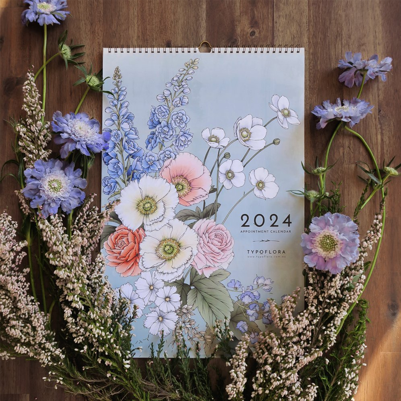 2024 ALWAYS FLOWERS APPOINTMENT WALL CALENDAR