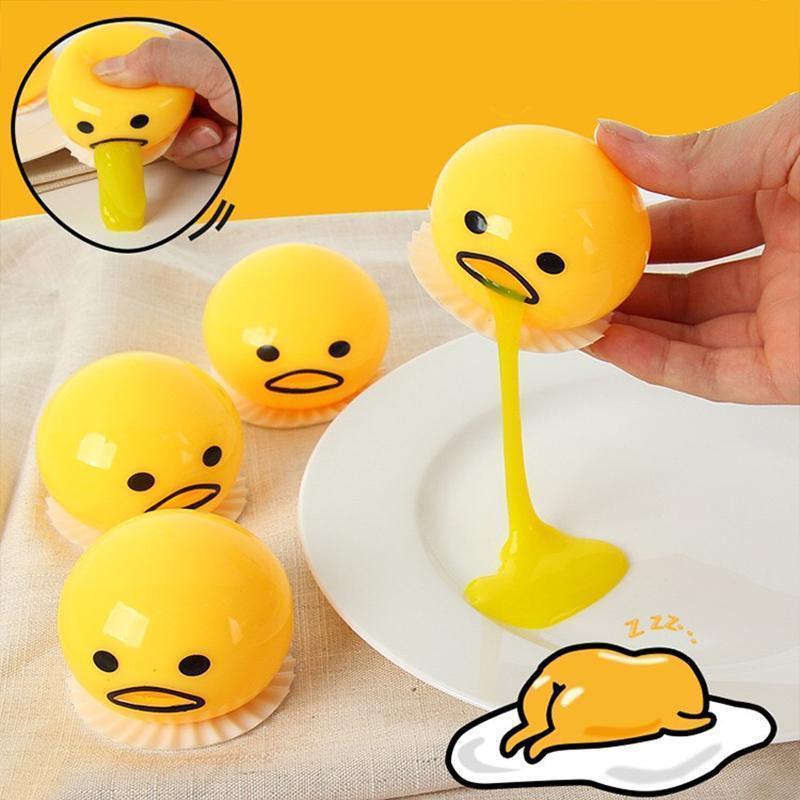 Interesting egg yolk print ball