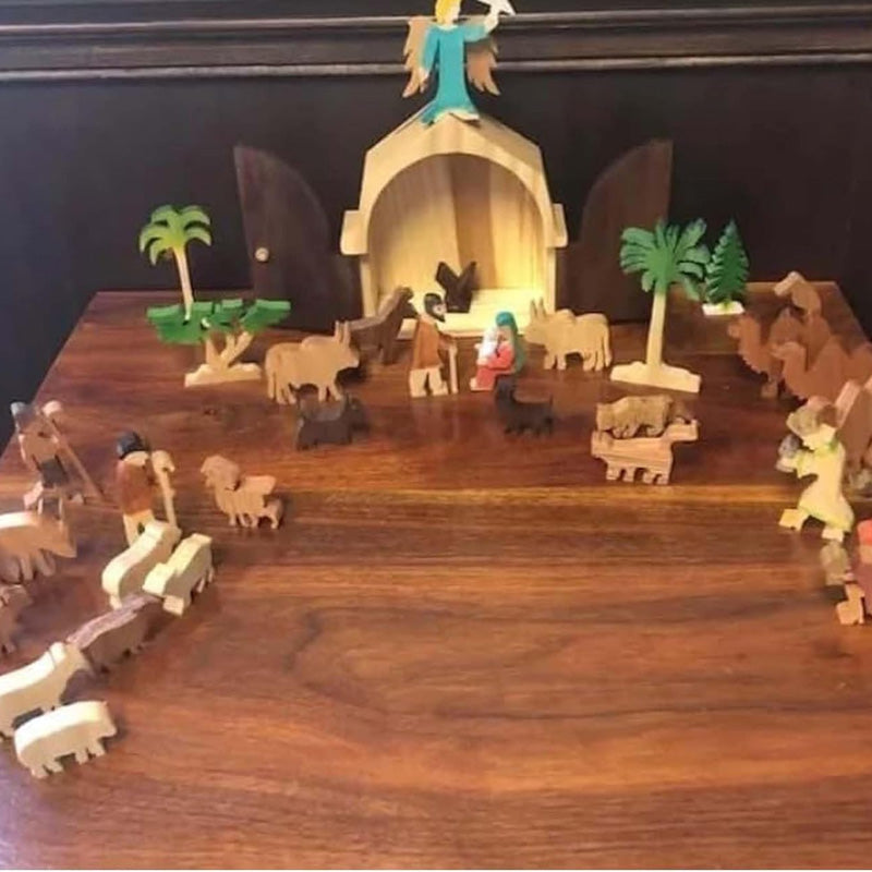 The Christmas Story Unique Nativity Set Wooden Nativity Scene