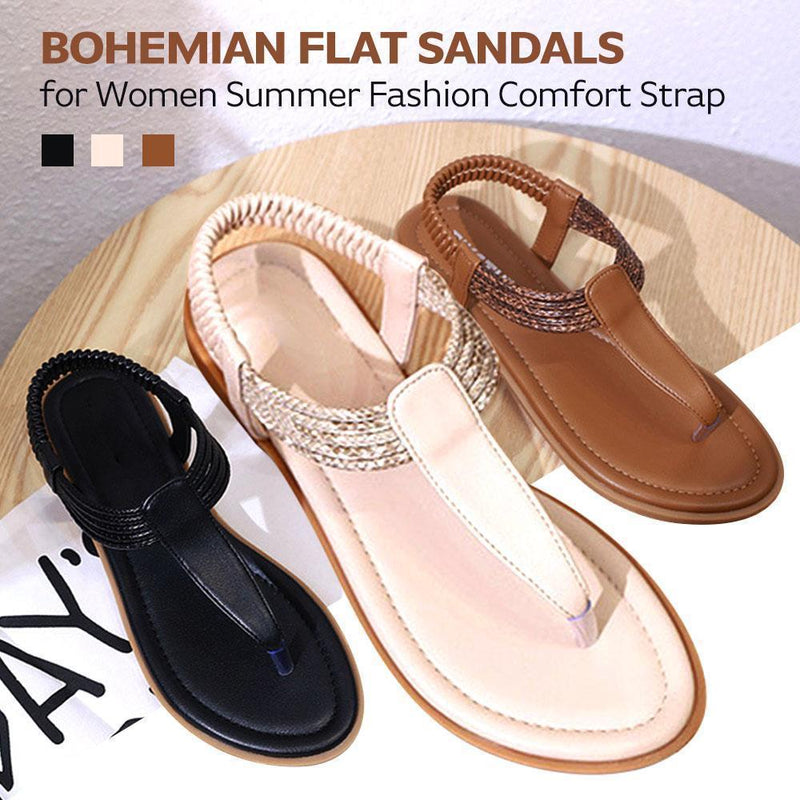 Bohemian Flat Sandals for Women Summer Fashion Comfort Strap