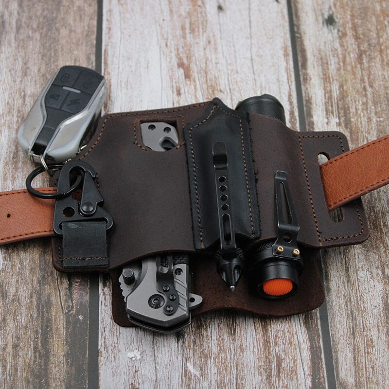 EDC Multi-Tool Belt Loop Leather Sheath