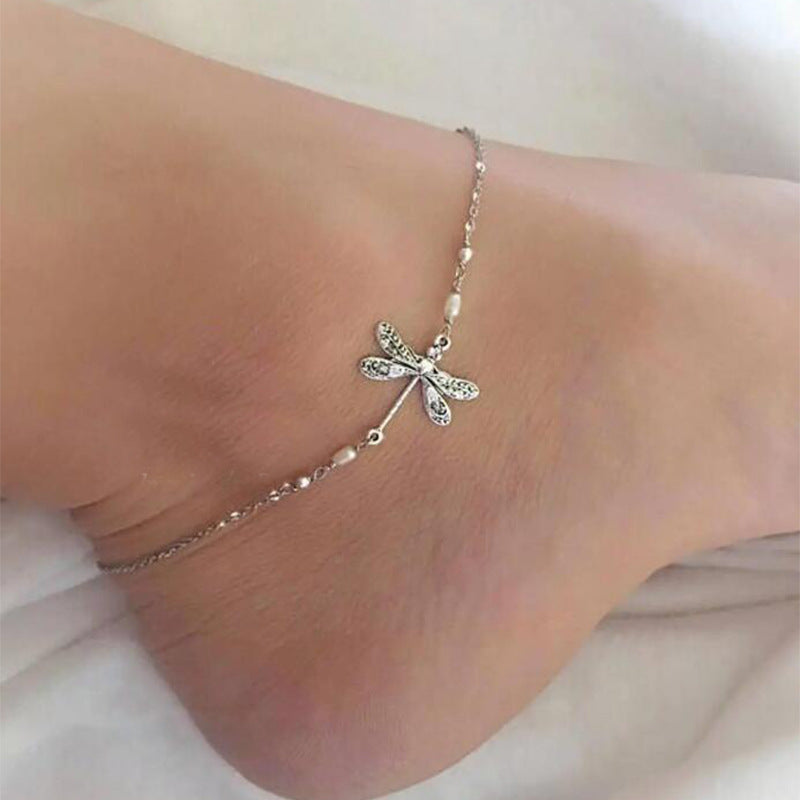 Simple Fashion Dragonfly Insect Women's Anklet