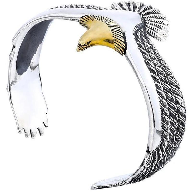 Adjustable Silver eagle bracelet