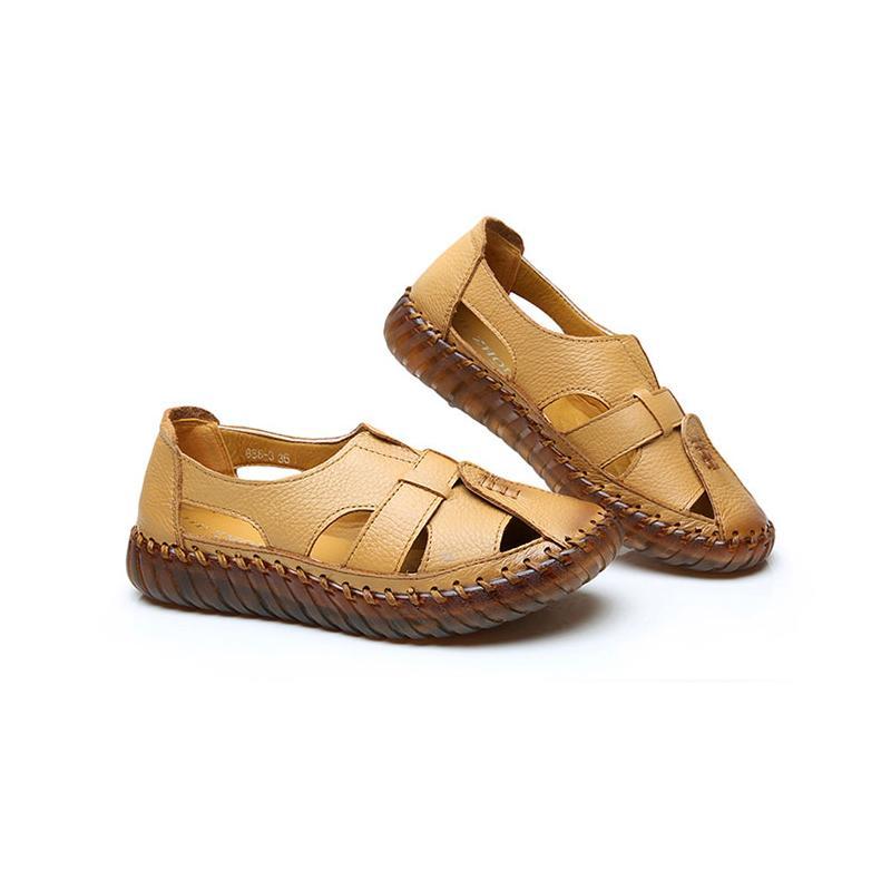 Women's handmade leather sandals with soft bottom