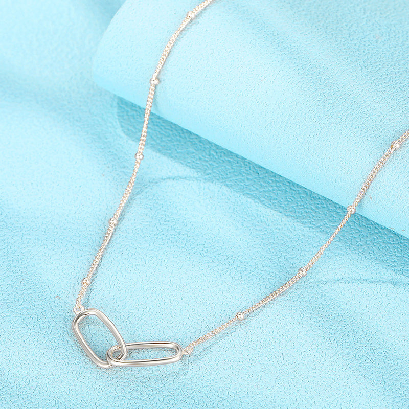 Minimalist Double Ring Necklace