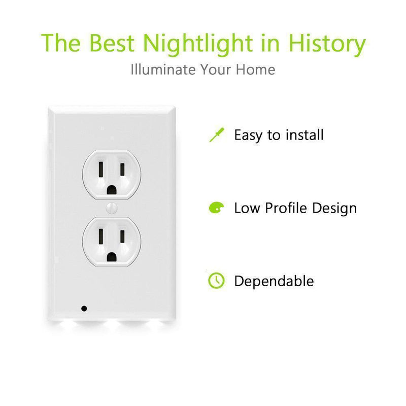 Hirundo Outlet Wall Plate With LED Night Lights