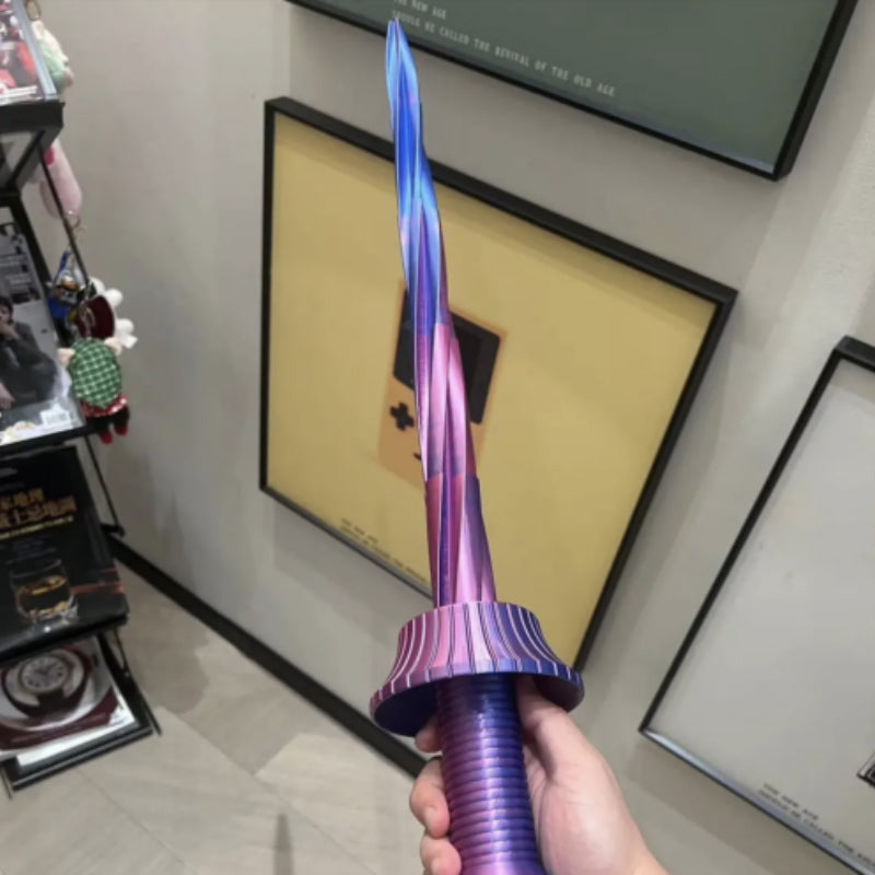 3D Printed Retractable Spiral Sword