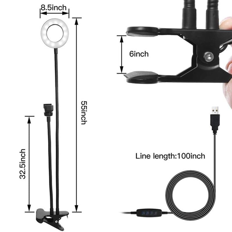 Professional Portable LED Light with Cell Phone Holder