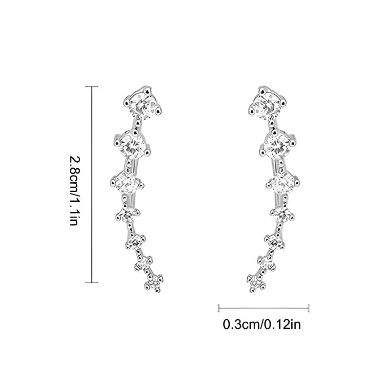 Seven Star Diamond Stud Earrings