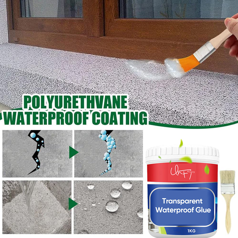 Transparent waterproof glue