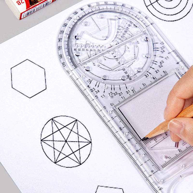 Multifunctional Student Math Ruler