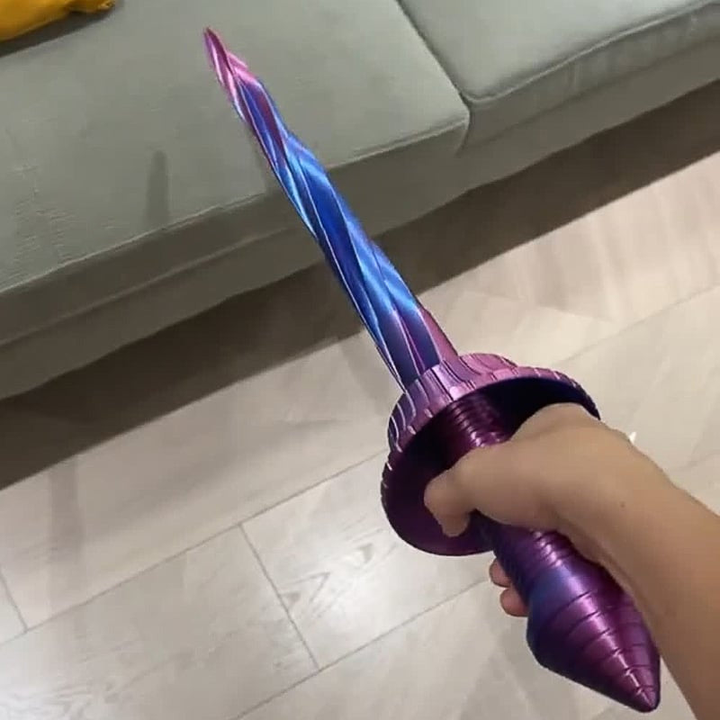 3D Printed Retractable Spiral Sword