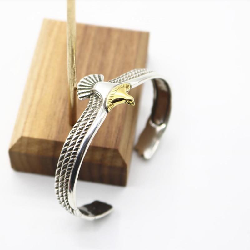 Adjustable Silver eagle bracelet