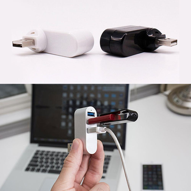 Mini Rotatable 3-Port USB Hub