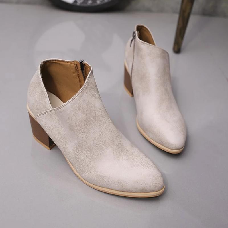 Women Retro High Heel Ankle Boots