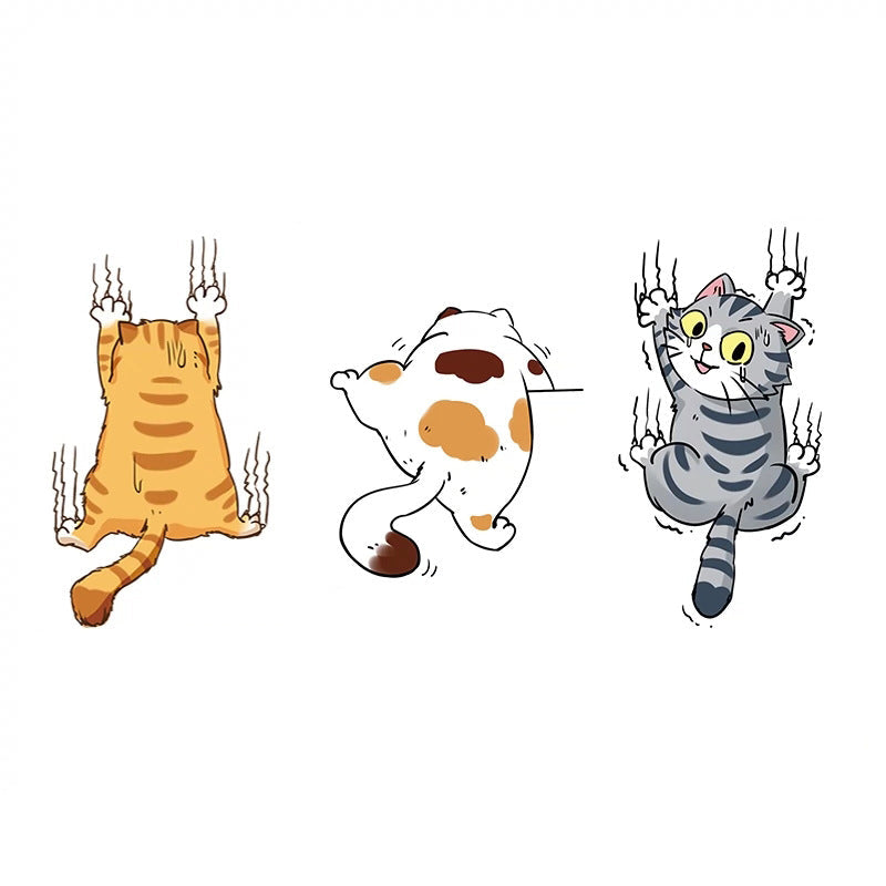 Cute Cat Cartoon Decal Car Stickers(Set of 3pcs)