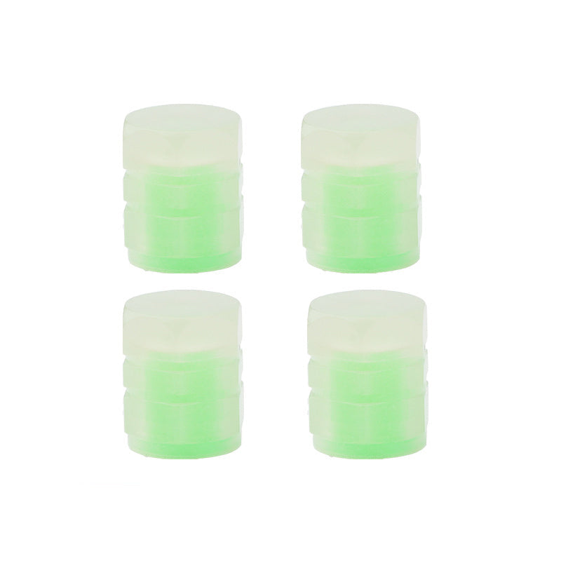 Universal Fluorescent Tire Valve Caps, 4 Pcs